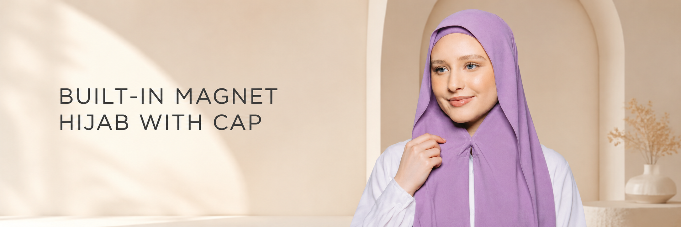BUILT-IN MAGNET HIJAB WITH CAP