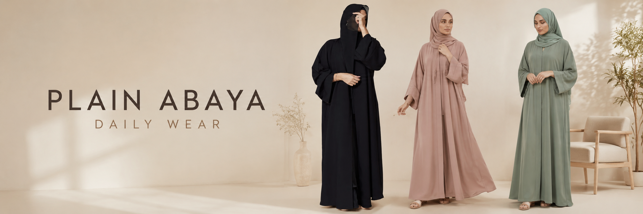 PLAIN FRONT OPEN ABAYA