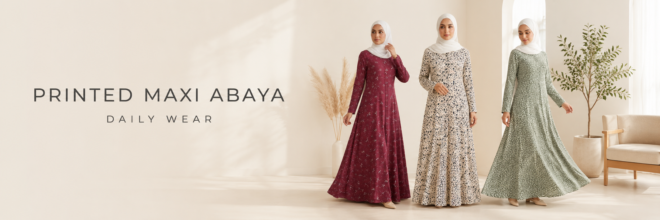 PRINTED ABAYA (PLAIN MAXI)