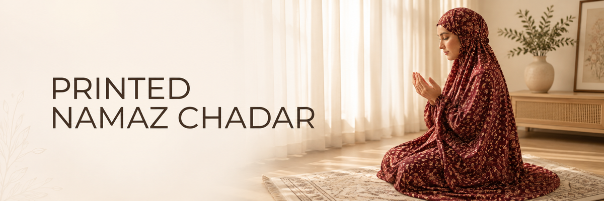 PRINTED NAMAZ CHADDAR WITH SLEEVES AND NAQAB
