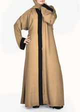 Dual Colour Plain Kimonoh Abayah -  FAWN