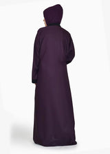 Dual Colour Plain Kimonoh Abayah -  PURPLE