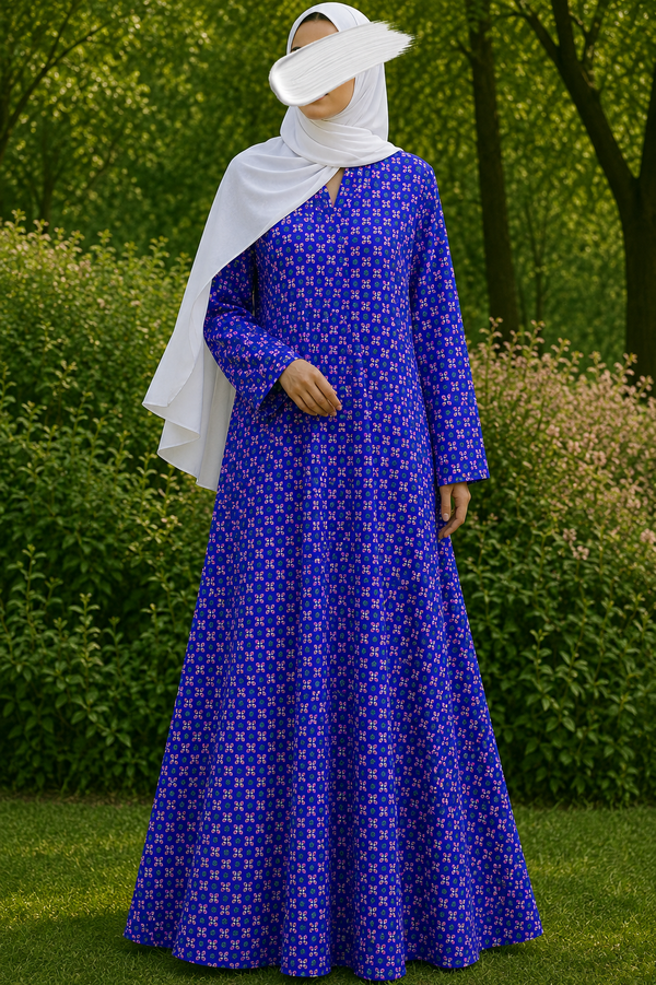 PRINTED ABAYAS (PLAIN FRONT OPEN) - 406