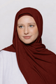 Built-in Magnet Hijab - Cheery Wood