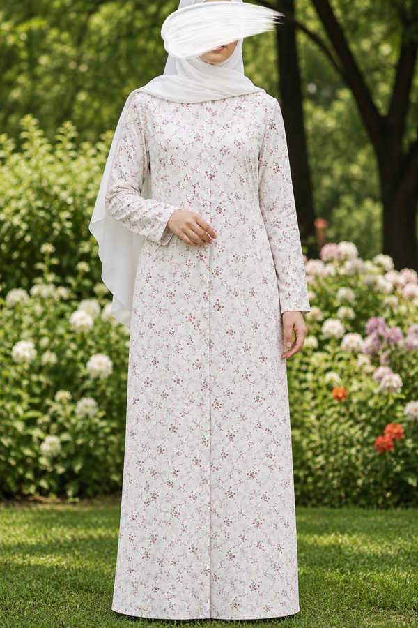 PRINTED ABAYAS (PLAIN FRONT OPEN) - 421