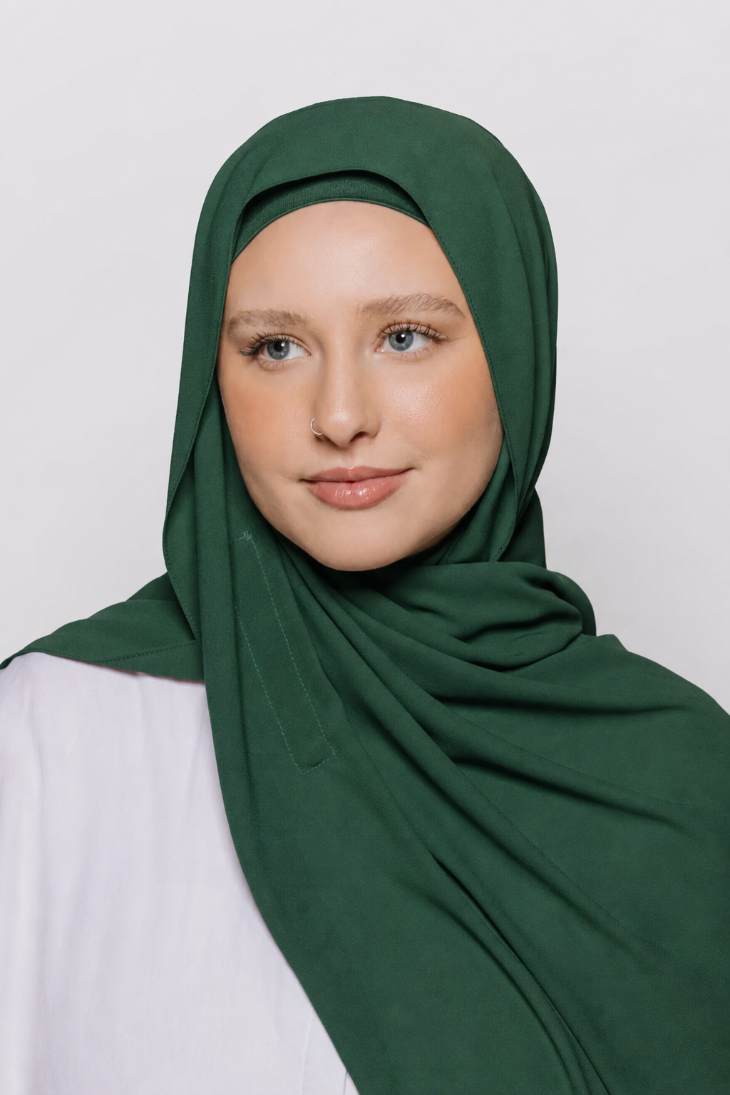Built-in Magnet Hijab - Lunar Green