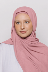 Built-in Magnet Hijab - Dusty Pink