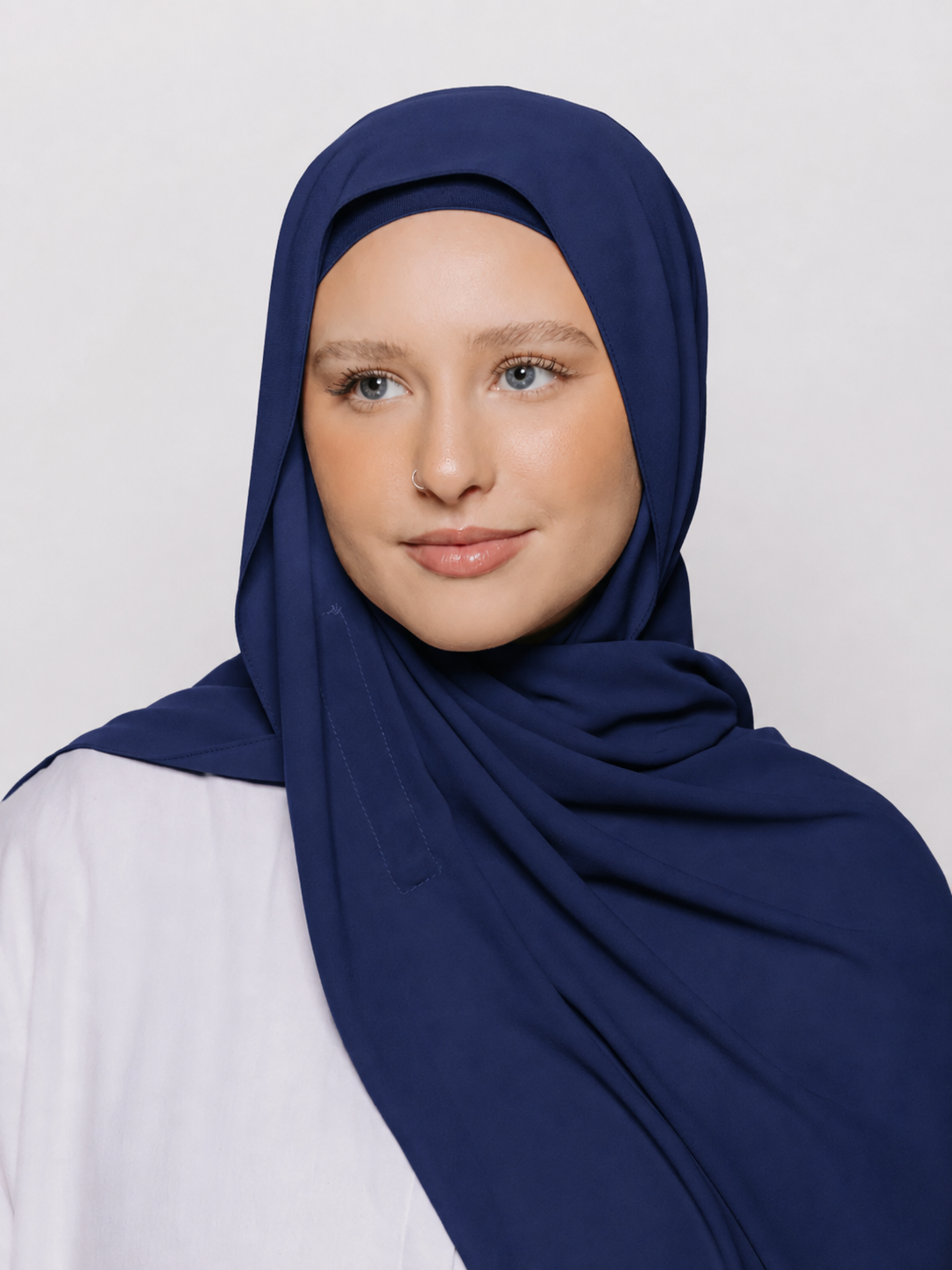 Built-in Magnet Hijab - Nile Blue