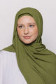 Built-in Magnet Hijab - Khaki Green