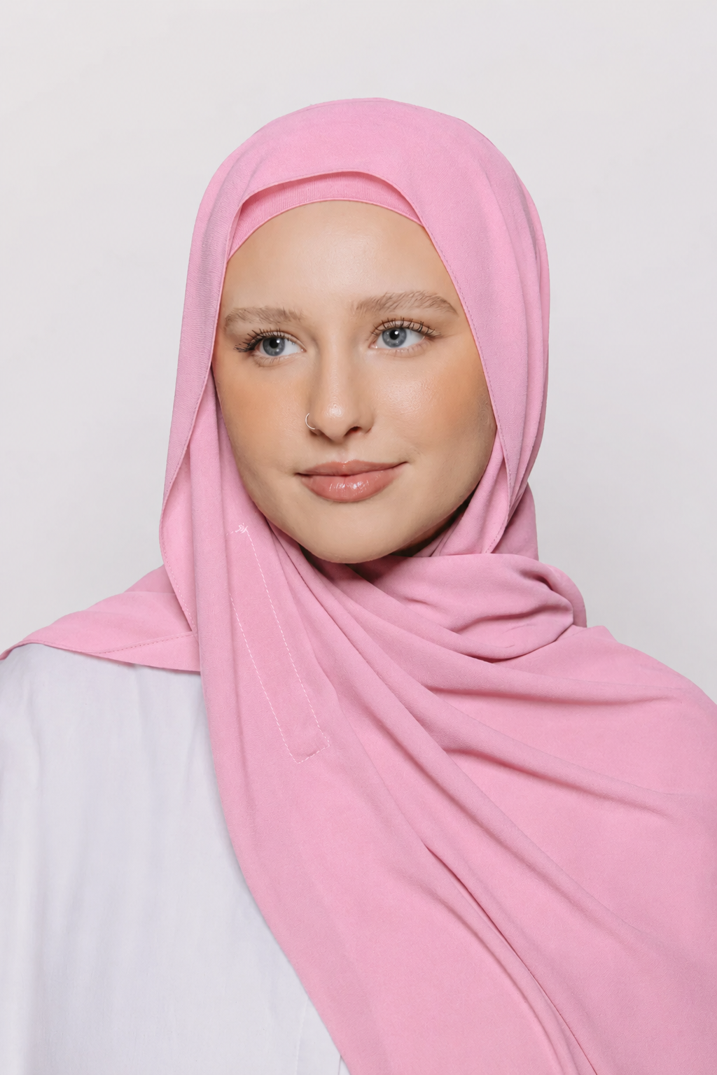 Built-in Magnet Hijab -Pink Pearl
