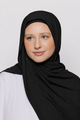 Built-in Magnet Hijab - Black