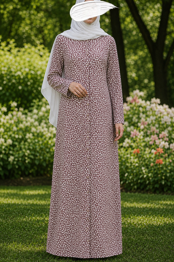 PRINTED ABAYAS (PLAIN FRONT OPEN) - 411