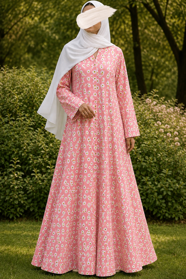 PRINTED ABAYAS (PLAIN FRONT OPEN) - 264
