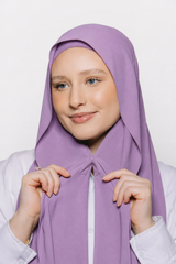 Built-in Magnet Hijab - Dusty Lavender