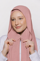 Built-in Magnet Hijab - Dusty Pink
