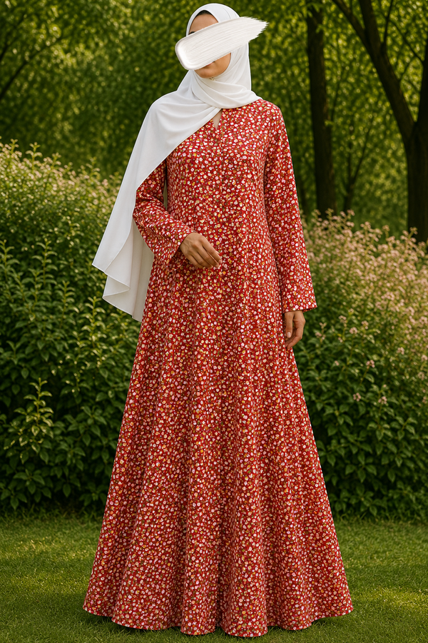 PRINTED ABAYAS (PLAIN FRONT OPEN) - 408
