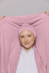 Built-in Magnet Hijab -Pink Pearl