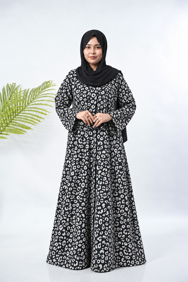 PRINTED ABAYAS (PLAIN FRONT OPEN) - 422