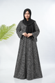 PRINTED ABAYAS (PLAIN FRONT OPEN) - 423