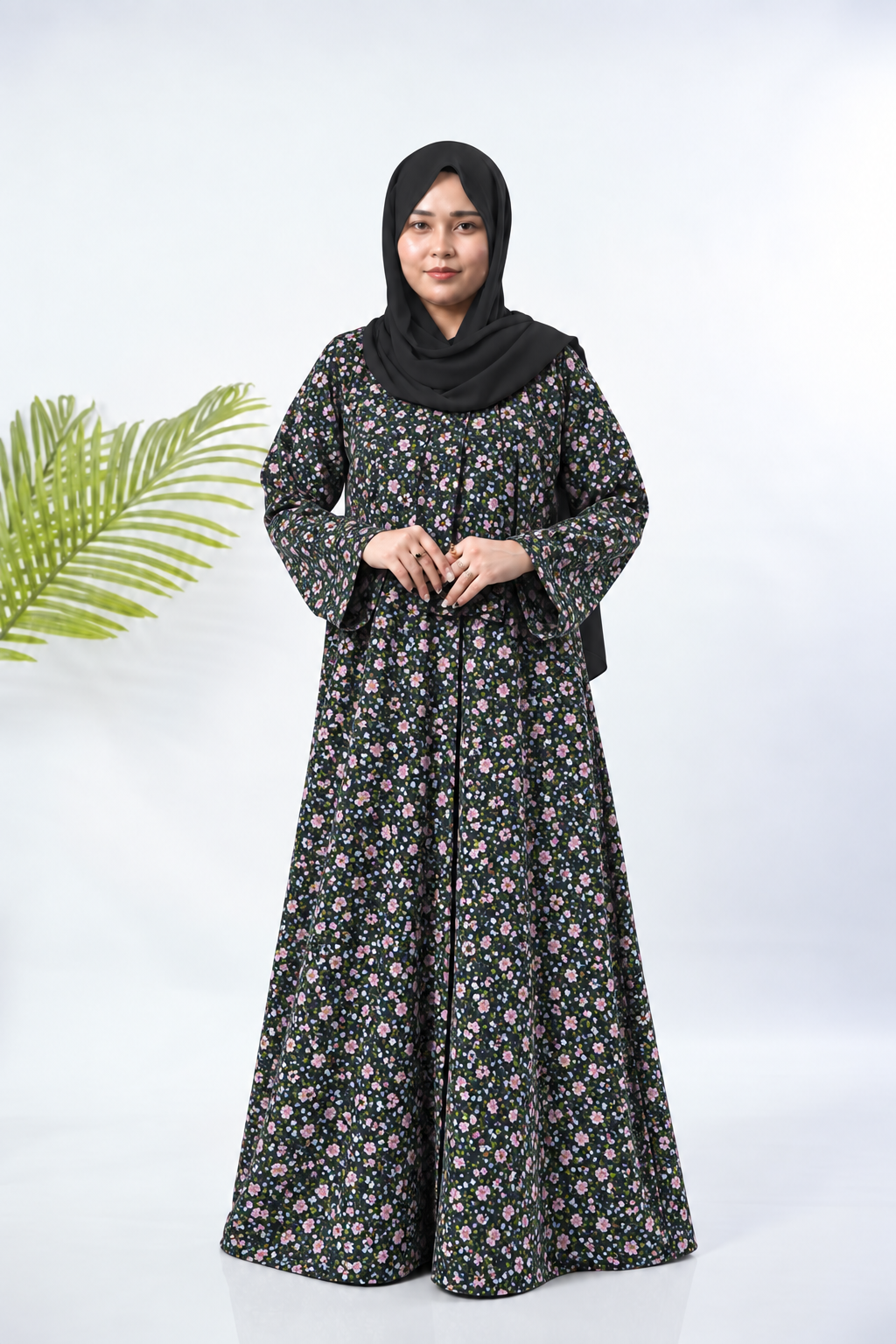 PRINTED ABAYAS (PLAIN FRONT OPEN) - 424