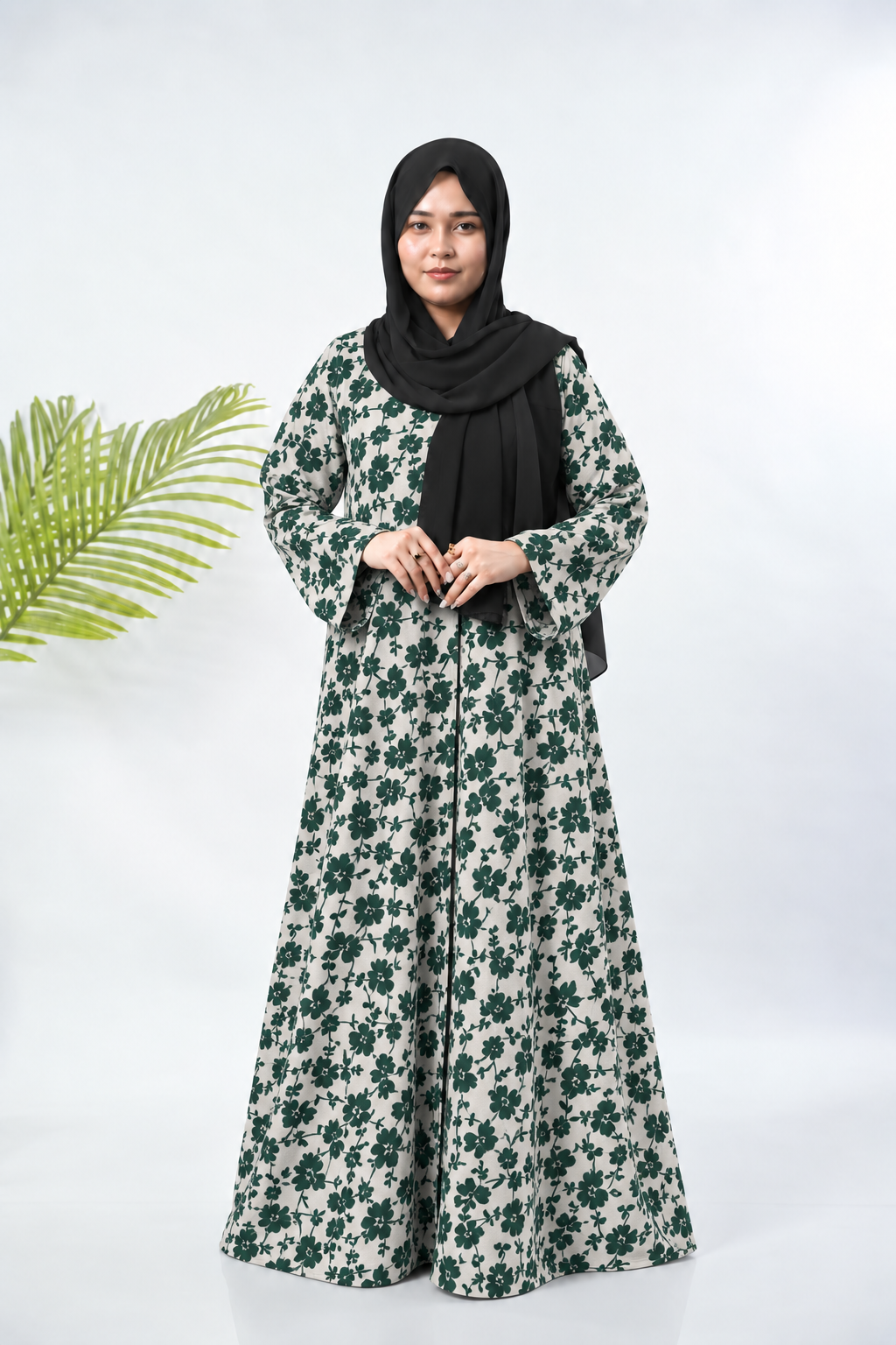 PRINTED ABAYAS (PLAIN FRONT OPEN) - 426