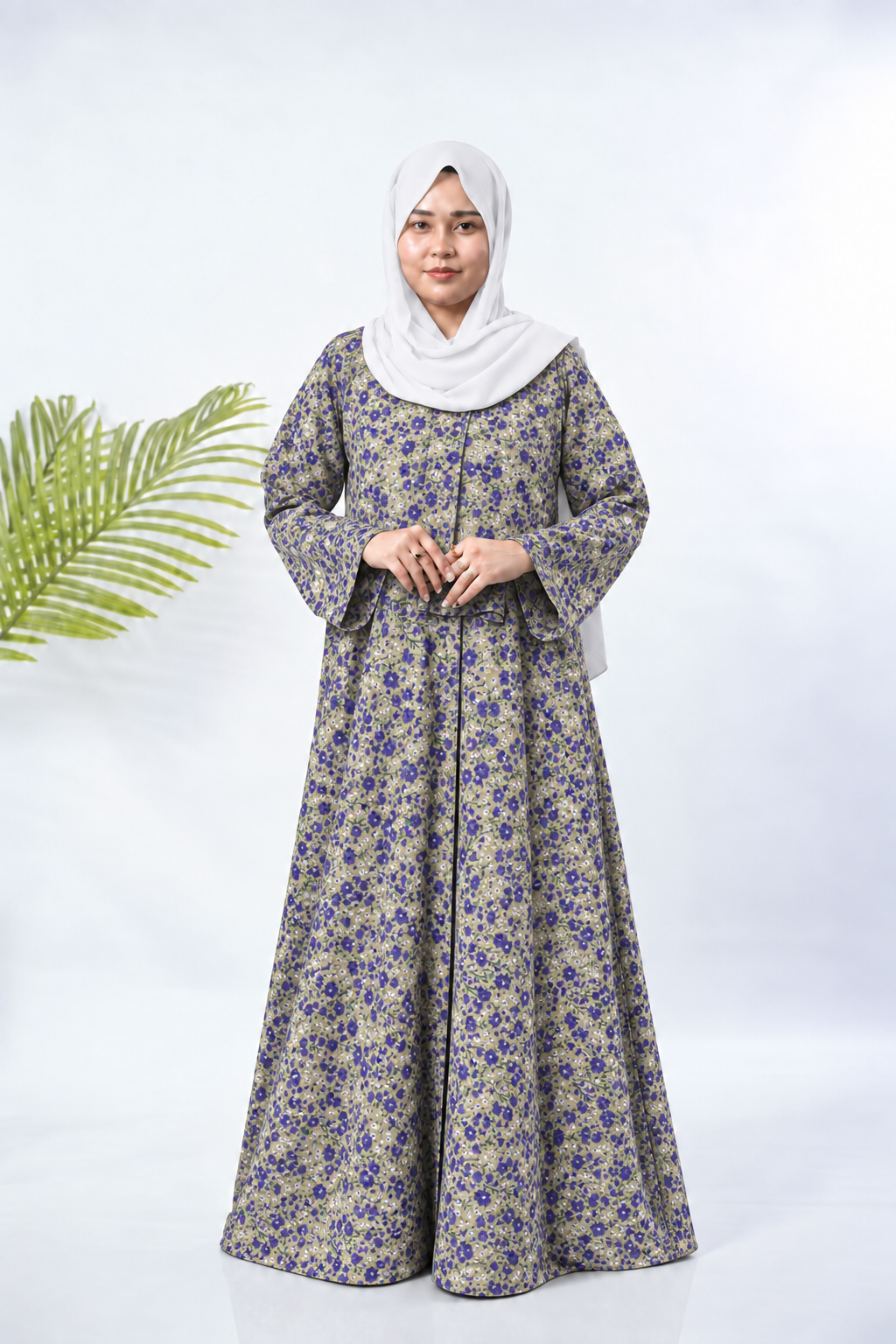 PRINTED ABAYAS (PLAIN FRONT OPEN) - 427