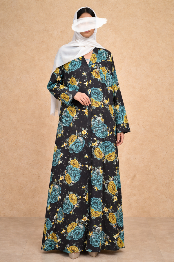 PRINTED ABAYAS (PLAIN FRONT OPEN) - 254