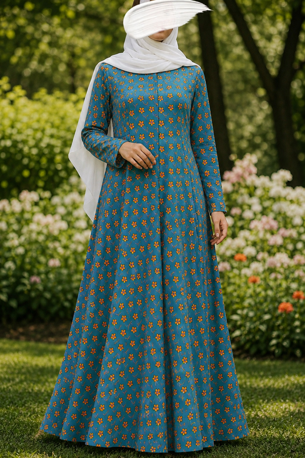 PRINTED ABAYA (PLAIN MAXI) - 214