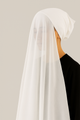 Instant Hijab with Stitched Cap - WHITE