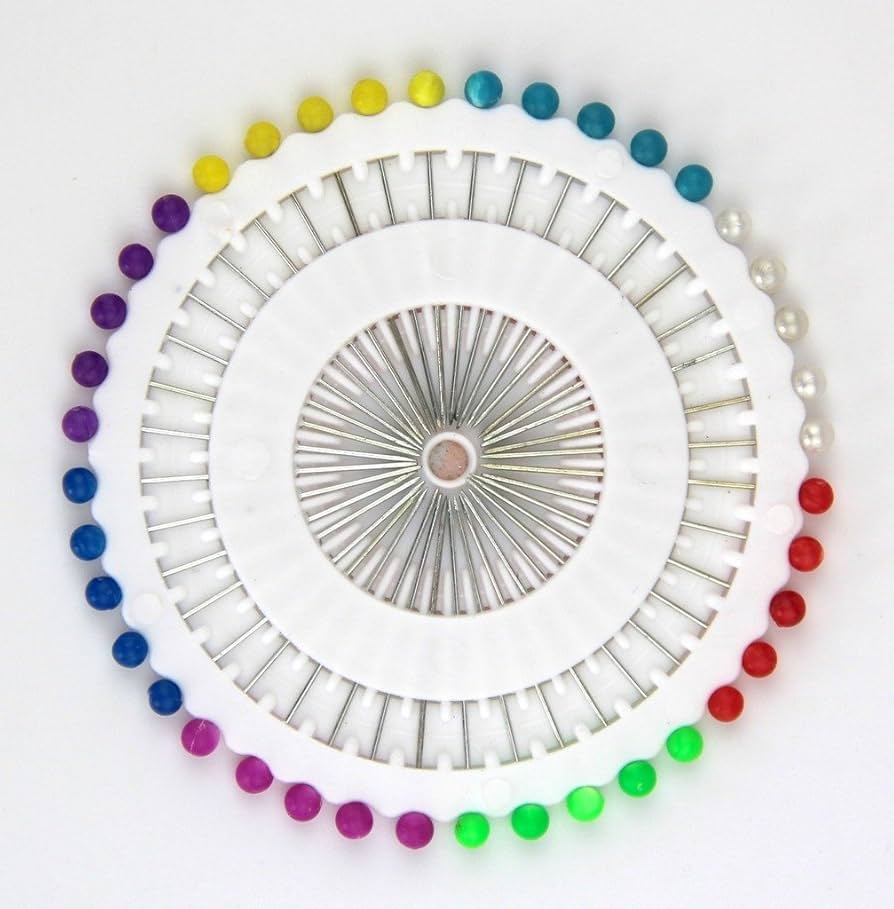 Imported Pearl Head Hijab Pins Wheel – Multicolor