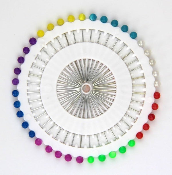 Imported Pearl Head Hijab Pins Wheel – Multicolor