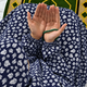 Printed Namaz Chadar with sleeves and Naqab- NC3444