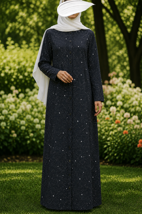 PRINTED ABAYAS (PLAIN FRONT OPEN) - 410