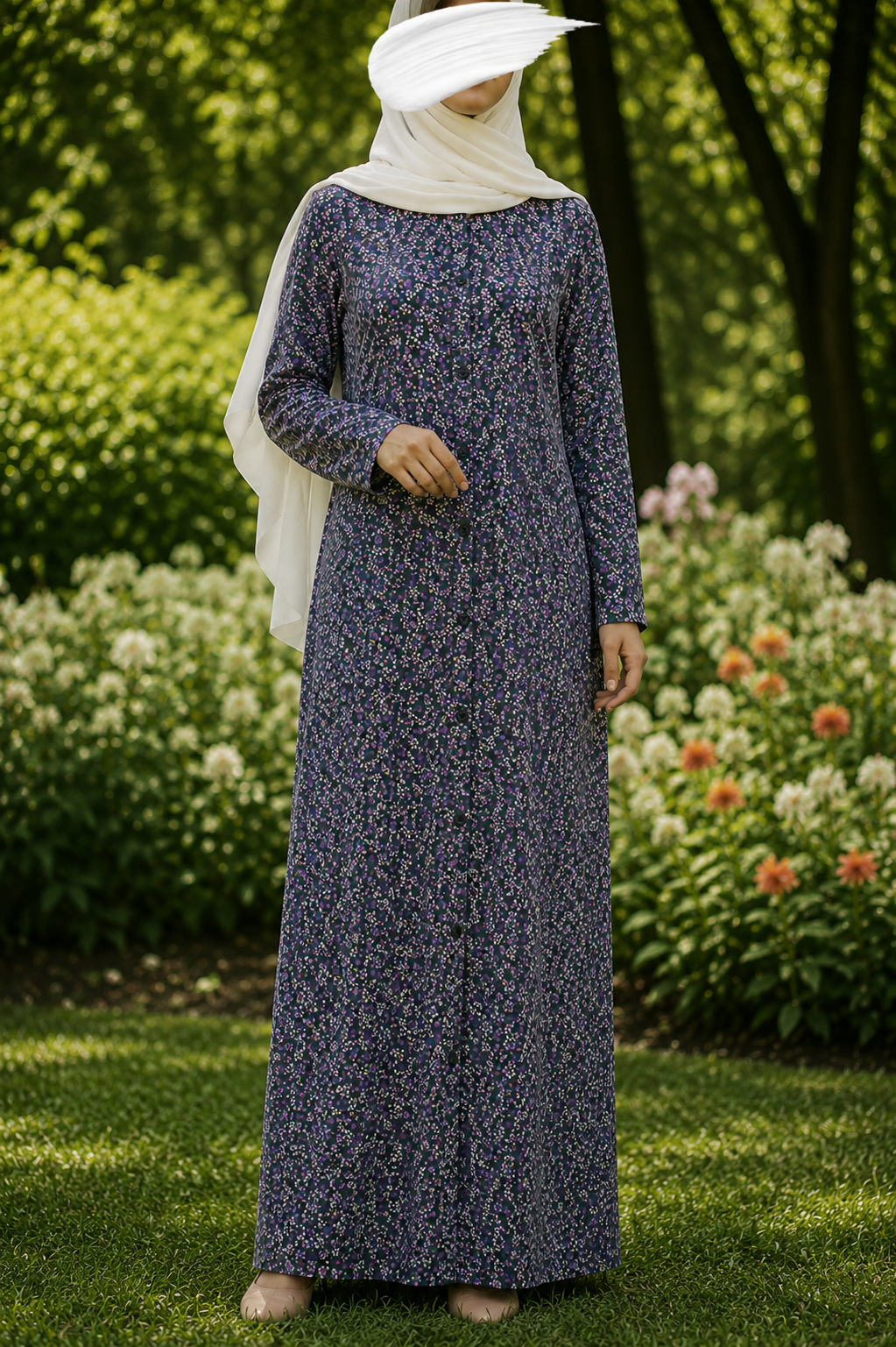 PRINTED ABAYAS (PLAIN FRONT OPEN) - 420
