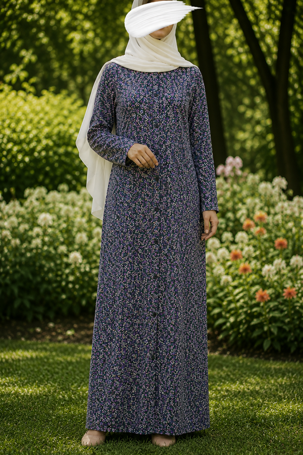 PRINTED ABAYAS (PLAIN FRONT OPEN) - 420