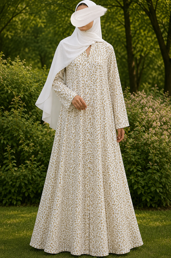 PRINTED ABAYAS (PLAIN FRONT OPEN) - 405