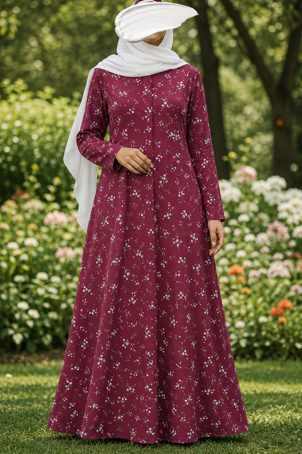 PRINTED ABAYA (PLAIN MAXI) - 212