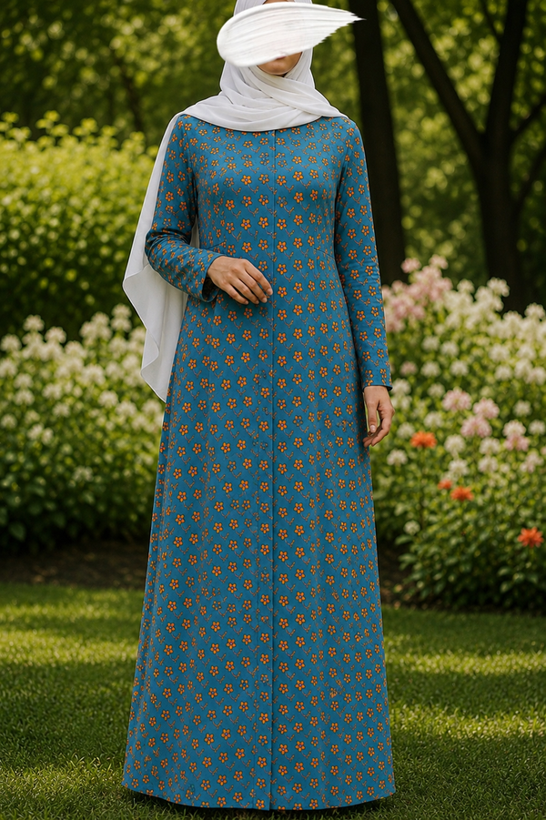 PRINTED ABAYAS (PLAIN FRONT OPEN) - 419