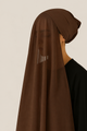 Instant Hijab with Stitched Cap - Brown