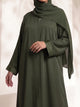 Rs. 1,599 – Everyday Plain Front Open Abaya - Rifle Green