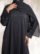 Rs. 1,599 – Everyday Plain Front Open Abaya - Graphite Mist