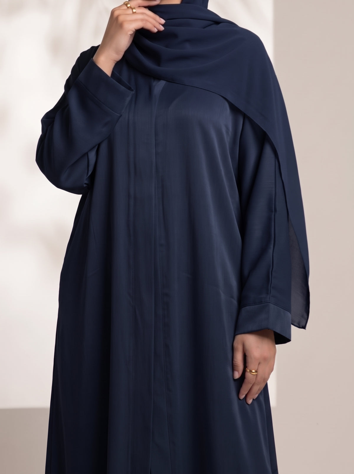 Rs. 1,599 – Everyday Plain Front Open Abaya - Deep Navy