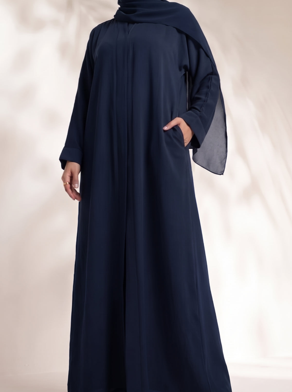 Rs. 1,599 – Everyday Plain Front Open Abaya - Deep Navy