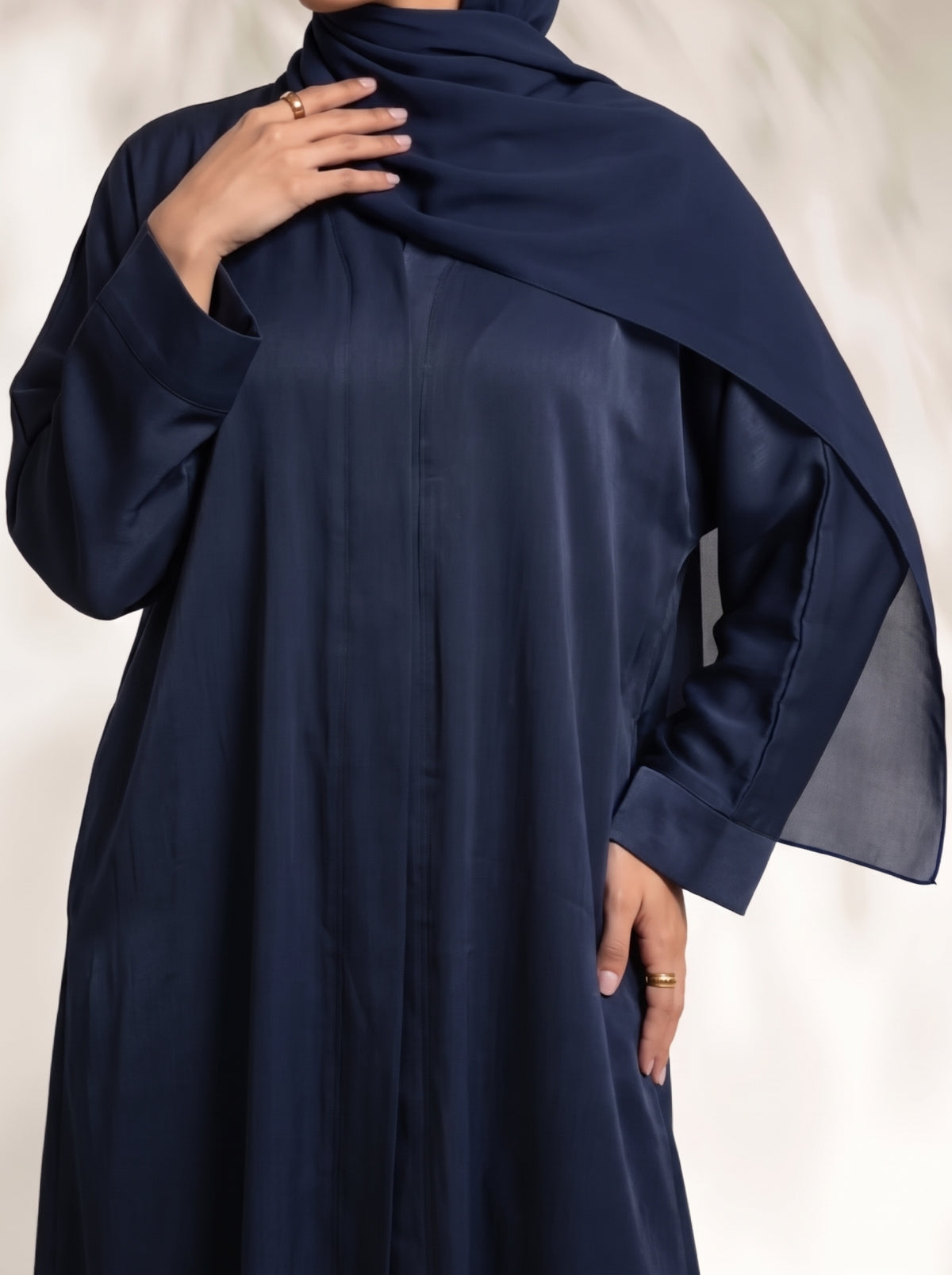 Rs. 1,599 – Everyday Plain Front Open Abaya - Deep Navy
