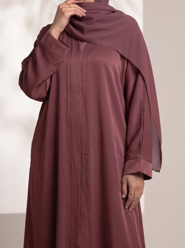 Rs. 1,599 – Everyday Plain Front Open Abaya - Cooper Rose