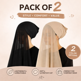 Instant Hijab with Stitched Cap - PACK OF 2