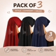 Instant Hijab with Stitched Cap - PACK OF 3