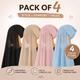 Instant Hijab with Stitched Cap - PACK OF 4