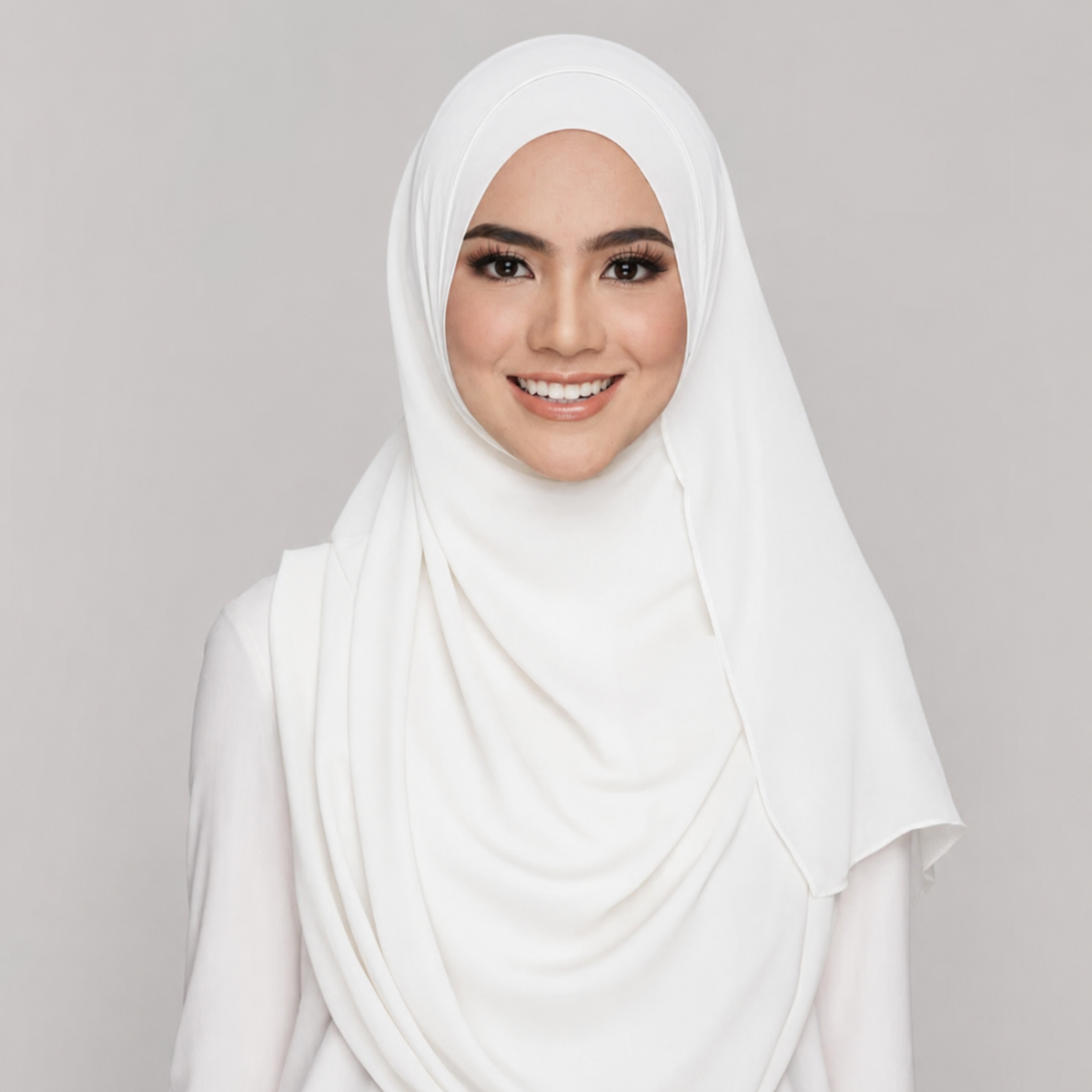Instant Hijab with 2 Loops - WHITE