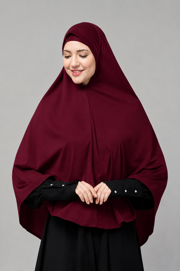 Makhna Hijab - Maroon